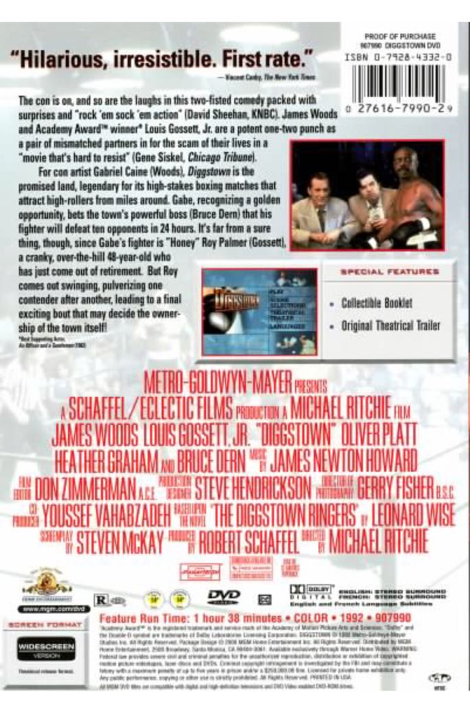 (002) Diggstown DVD-R movie collectible [Barcode 027616799029] - Main Image 2