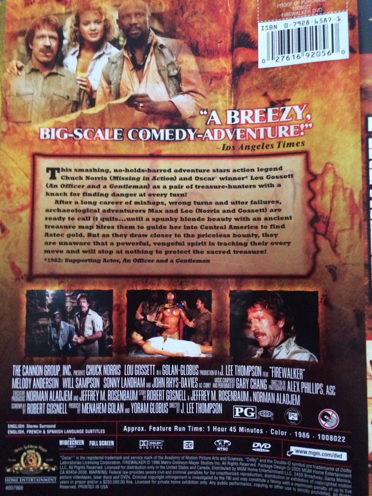 Firewalker DVD movie collectible [Barcode 027616920560] - Main Image 2