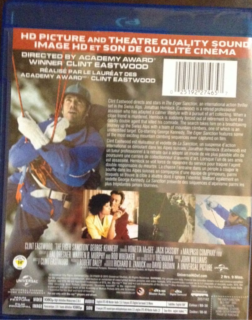 Eiger Sanction, The Blu-ray movie collectible [Barcode 025192274657] - Main Image 2
