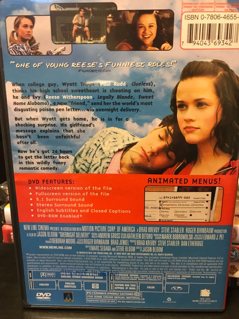 Overnight Delivery DVD movie collectible [Barcode 794043693427] - Main Image 2