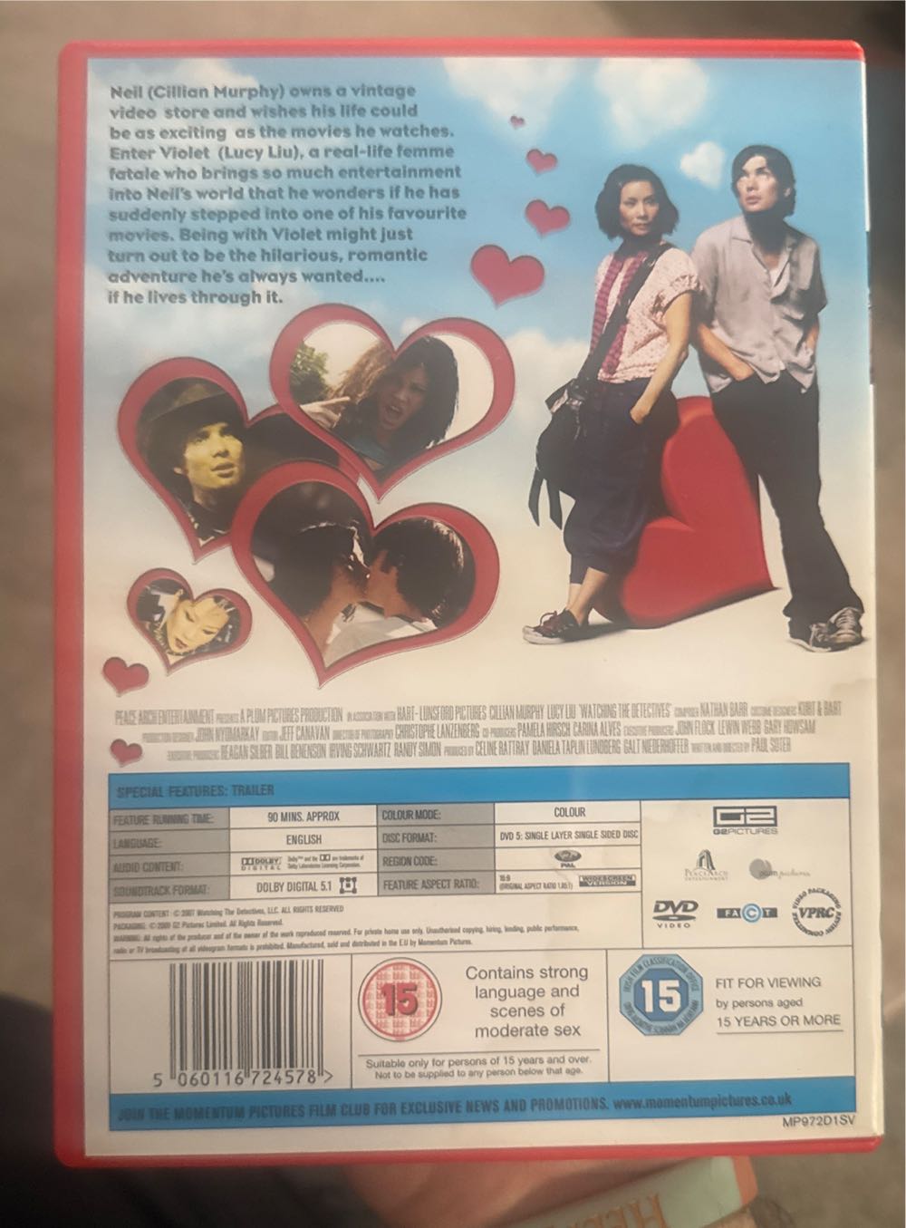 Watching The Detectives DVD movie collectible [Barcode 5060116724578] - Main Image 2