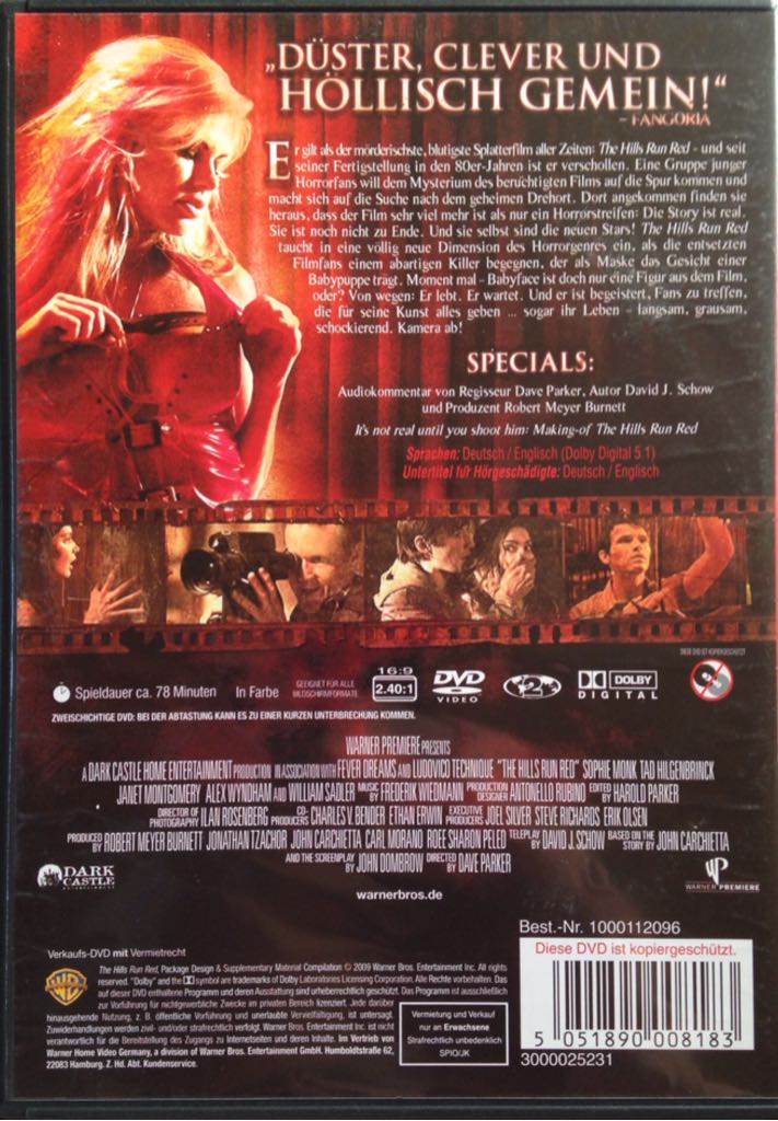 The Hills Run Red DVD movie collectible [Barcode 5051890008183] - Main Image 2