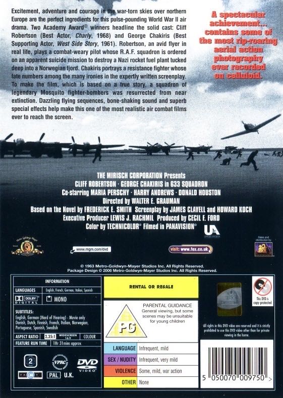 633 Squadron Digital Copy movie collectible [Barcode 9338683001993] - Main Image 2