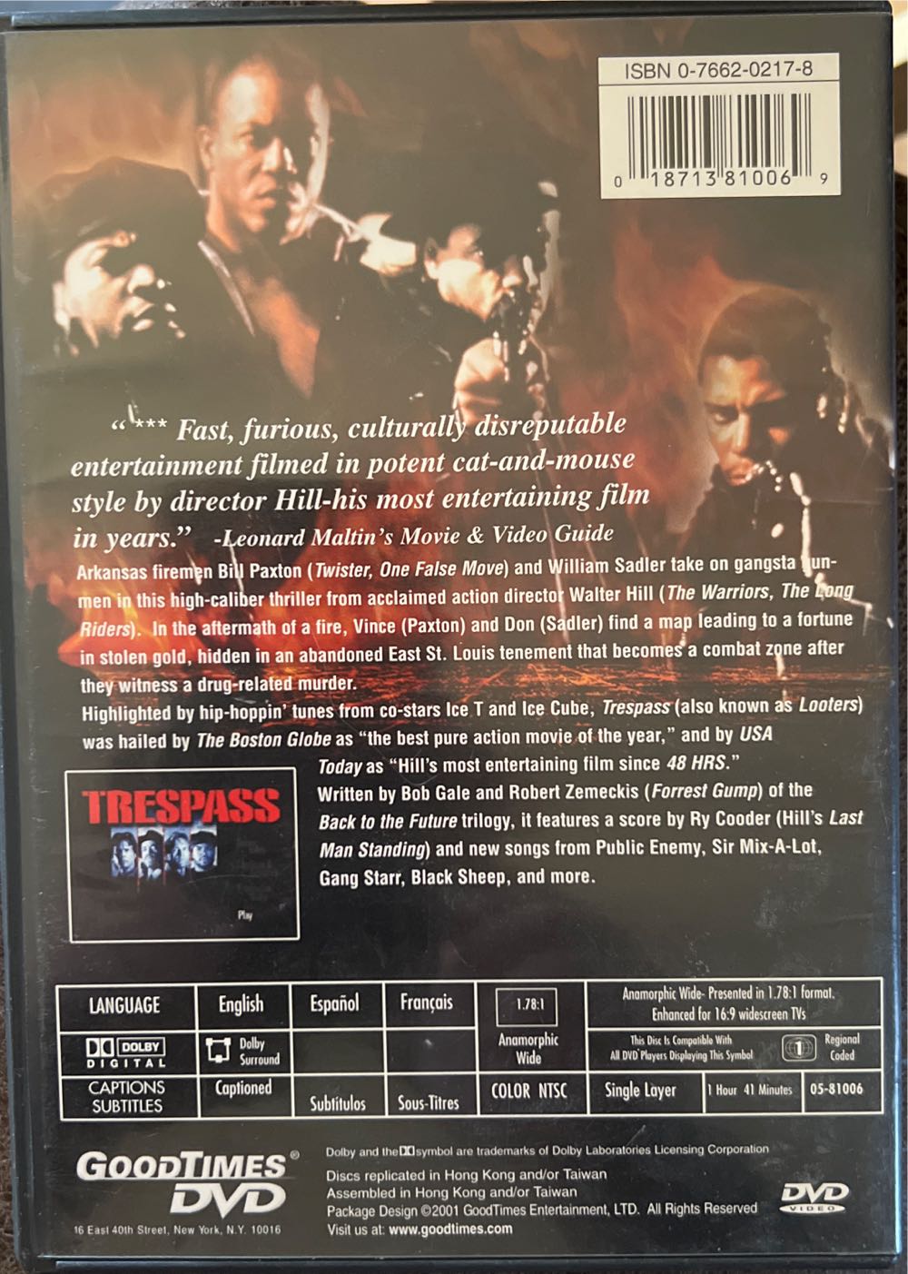 Trespass DVD movie collectible [Barcode 018713810069] - Main Image 3