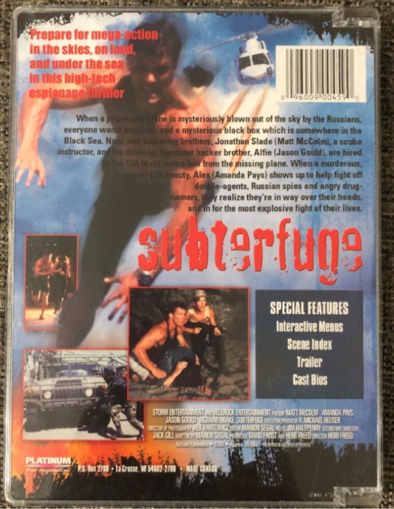 Subterfuge VHS movie collectible [Barcode 096009004590] - Main Image 2