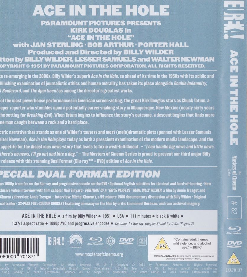 Ace in the Hole Blu-ray movie collectible [Barcode 5060000701371] - Main Image 2