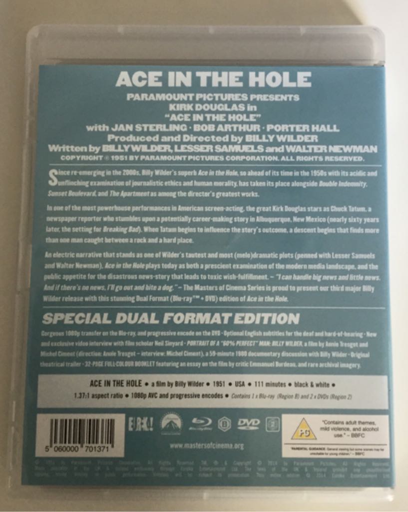 Ace in the Hole Blu-ray movie collectible - Main Image 2