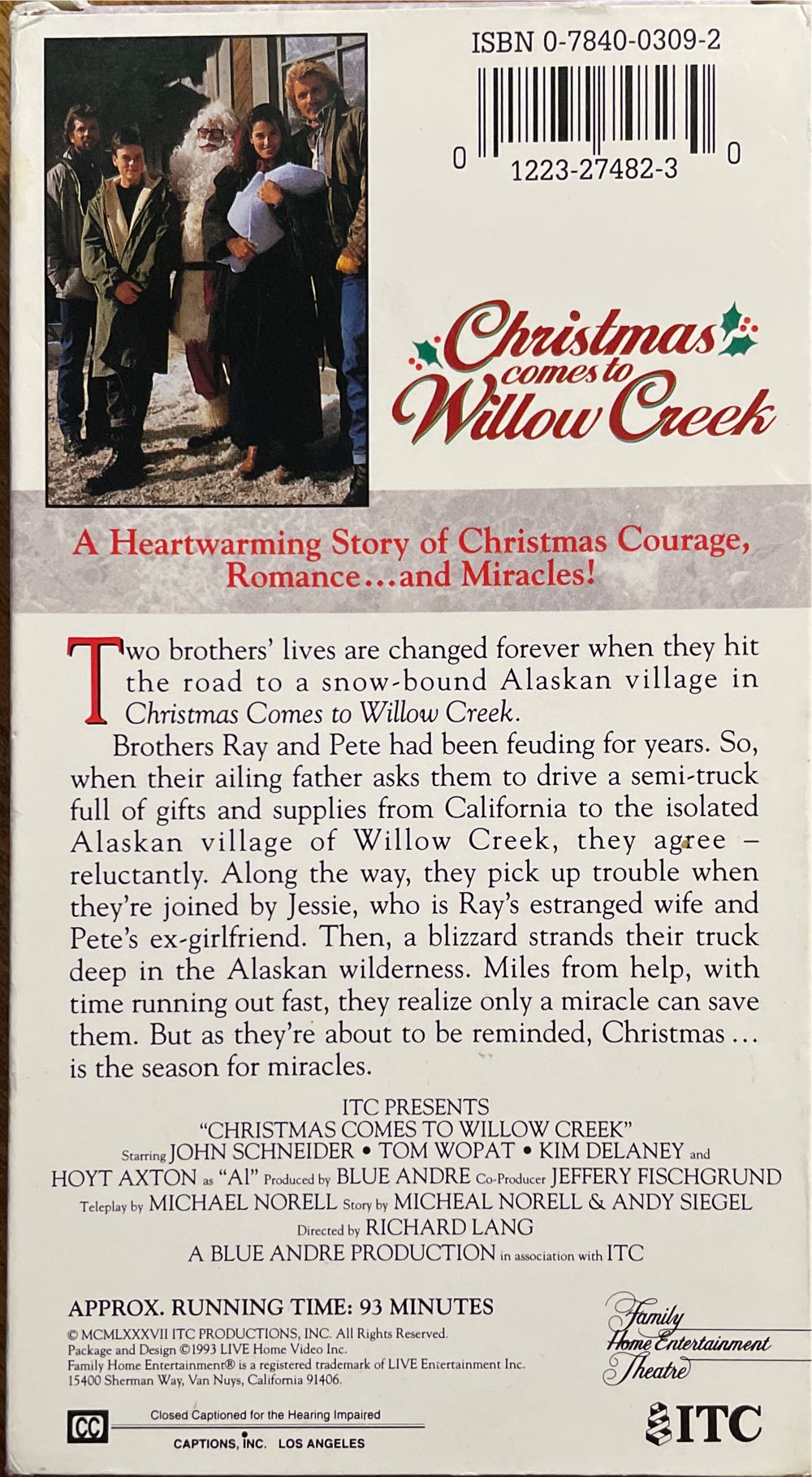 Christmas Comes to Willow Creek VHS movie collectible [Barcode 012232748230] - Main Image 2
