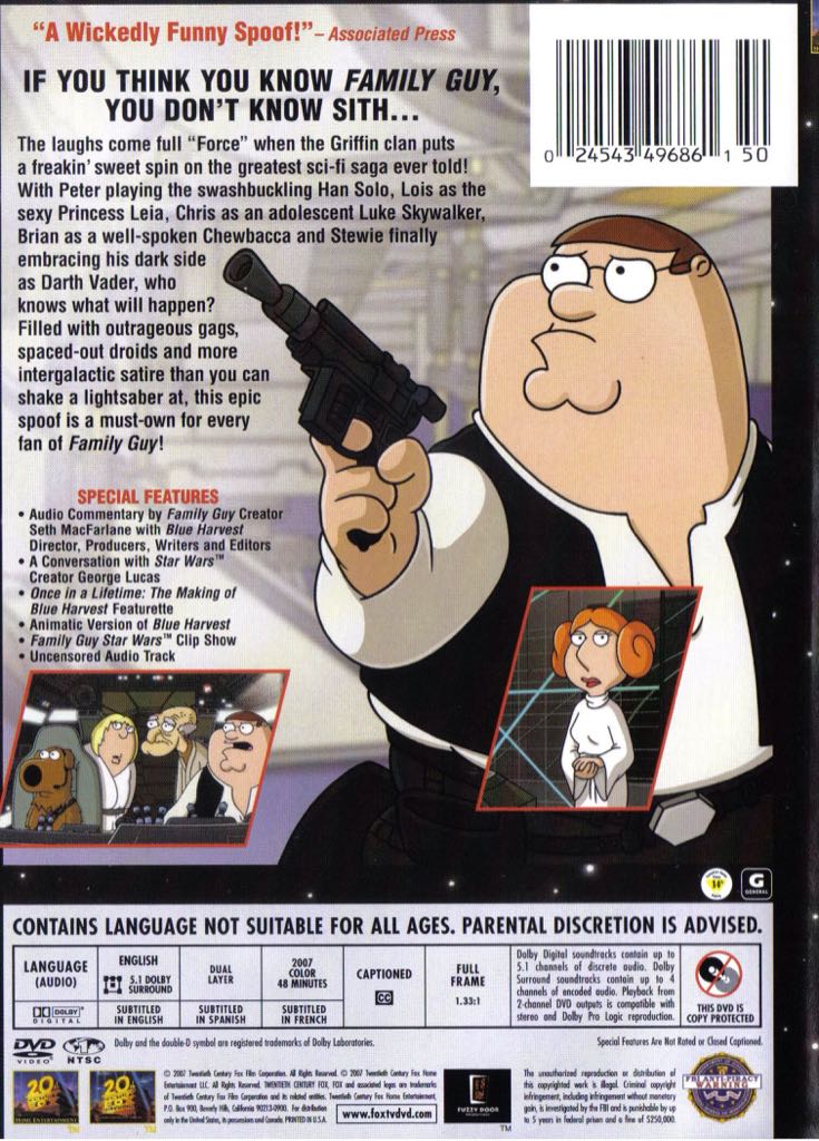 Family Guy Blue Harvest DVD movie collectible - Main Image 2