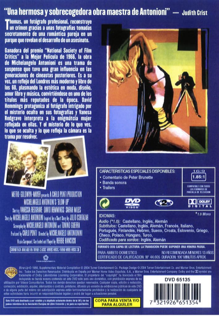 Blow Up Digital Copy movie collectible [Barcode 8051766030529] - Main Image 2