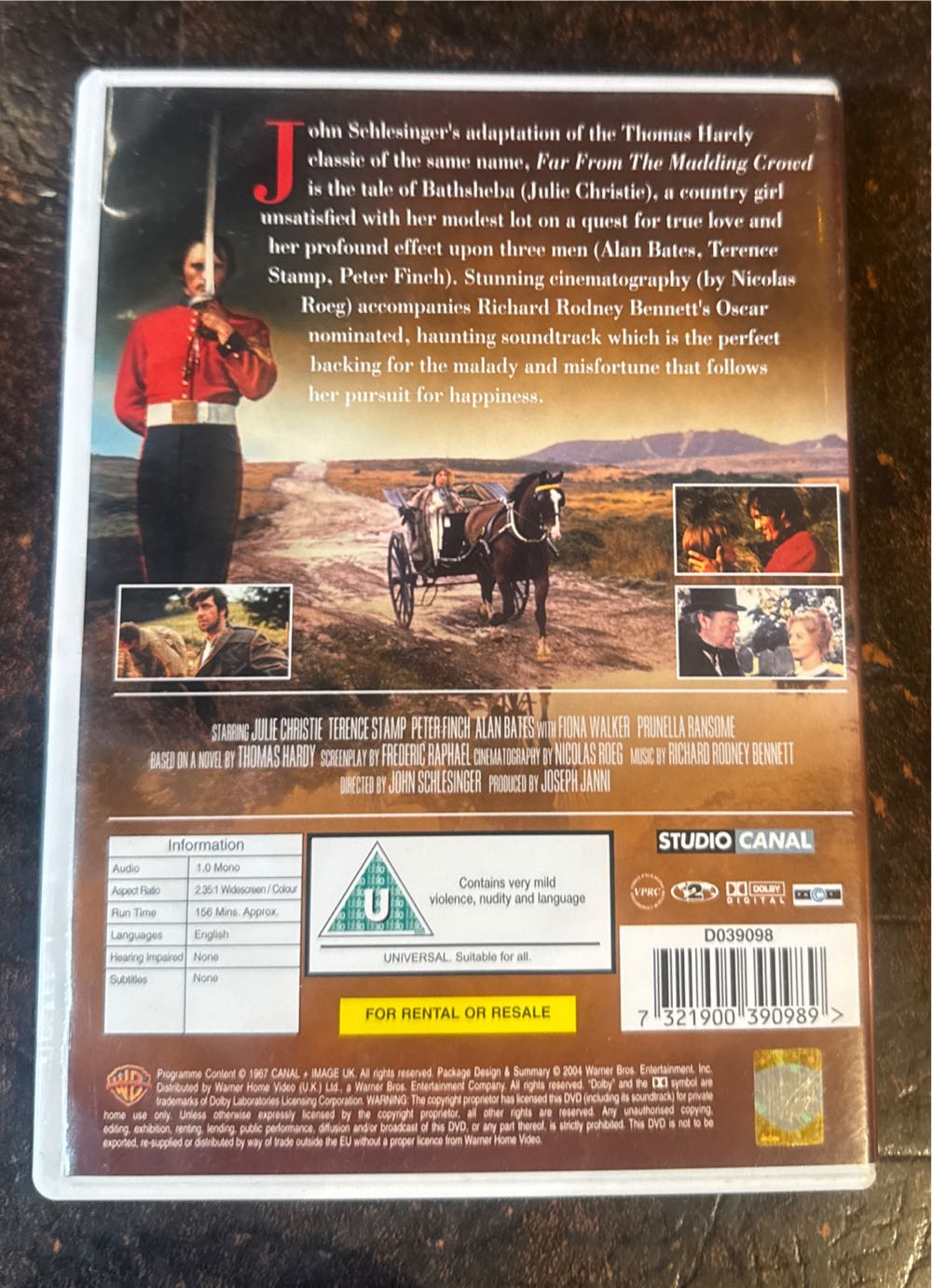 Far From The Madding Crowd DVD movie collectible [Barcode 7321900390989] - Main Image 2