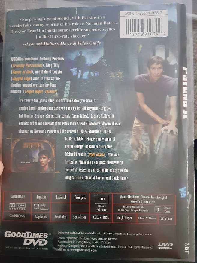 Psycho II DVD movie collectible [Barcode 018713810342] - Main Image 2