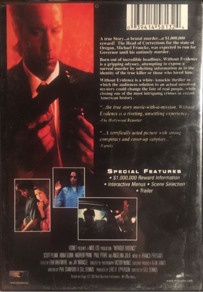 Without Evidence DVD movie collectible [Barcode 039414581324] - Main Image 2