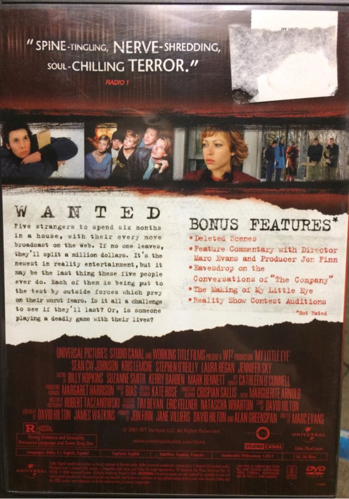 My Little Eye DVD movie collectible [Barcode 065935203490] - Main Image 2