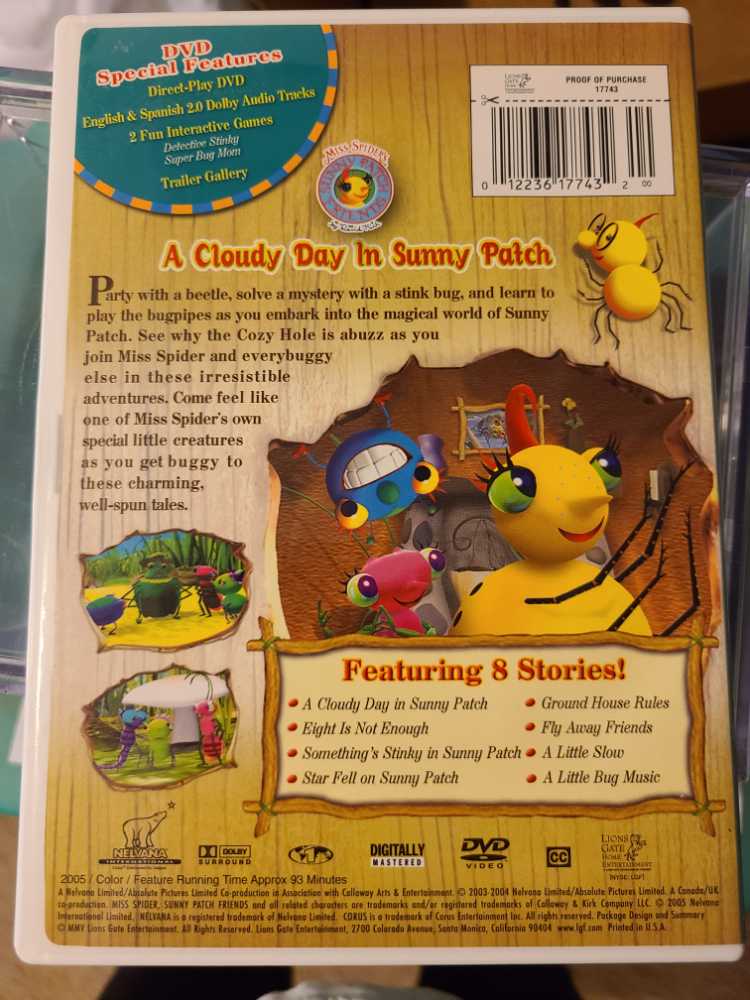 miss spider series cloudy day in sunny patch DVD movie collectible [Barcode 012236177432] - Main Image 2