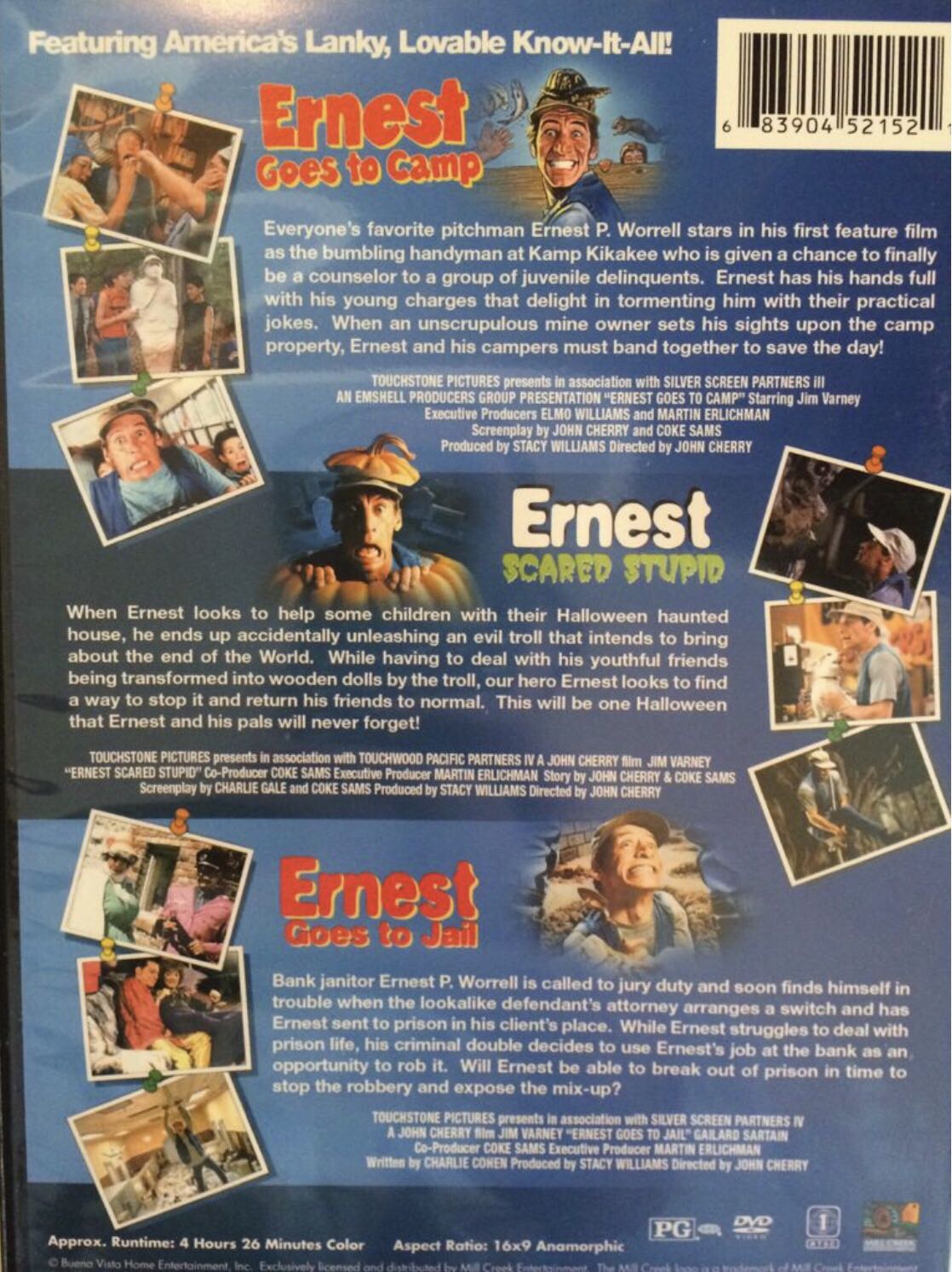 Ernest Goes to Jail DVD movie collectible [Barcode 683904522580] - Main Image 2
