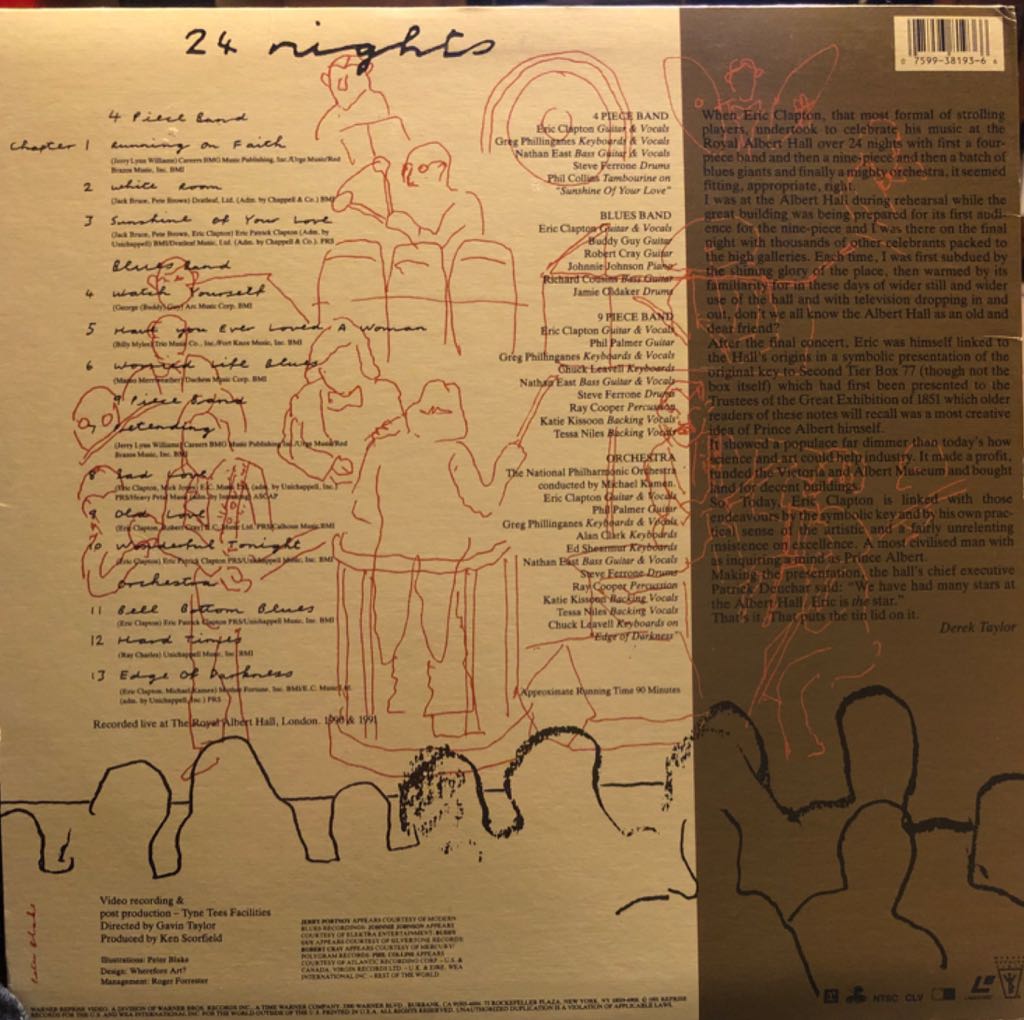 Clapton, Eric - 24 Nights Laser Disc movie collectible [Barcode 075993819366] - Main Image 2