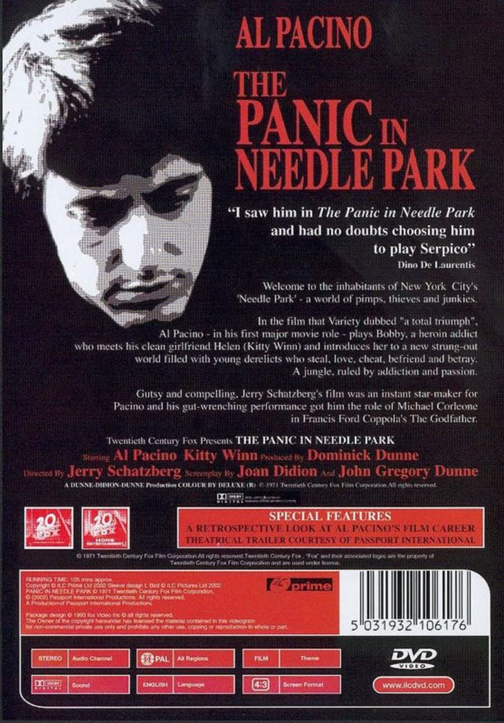 The Panic In Needle Park DVD movie collectible [Barcode 5031932106176] - Main Image 2