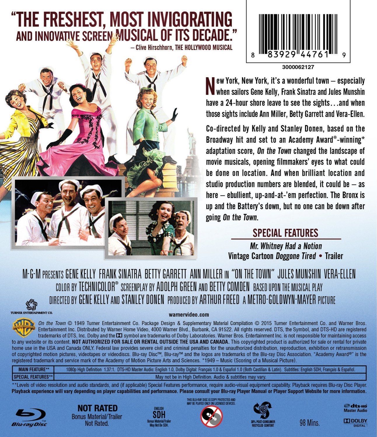 On The Town Blu-ray movie collectible [Barcode 883929447619] - Main Image 2