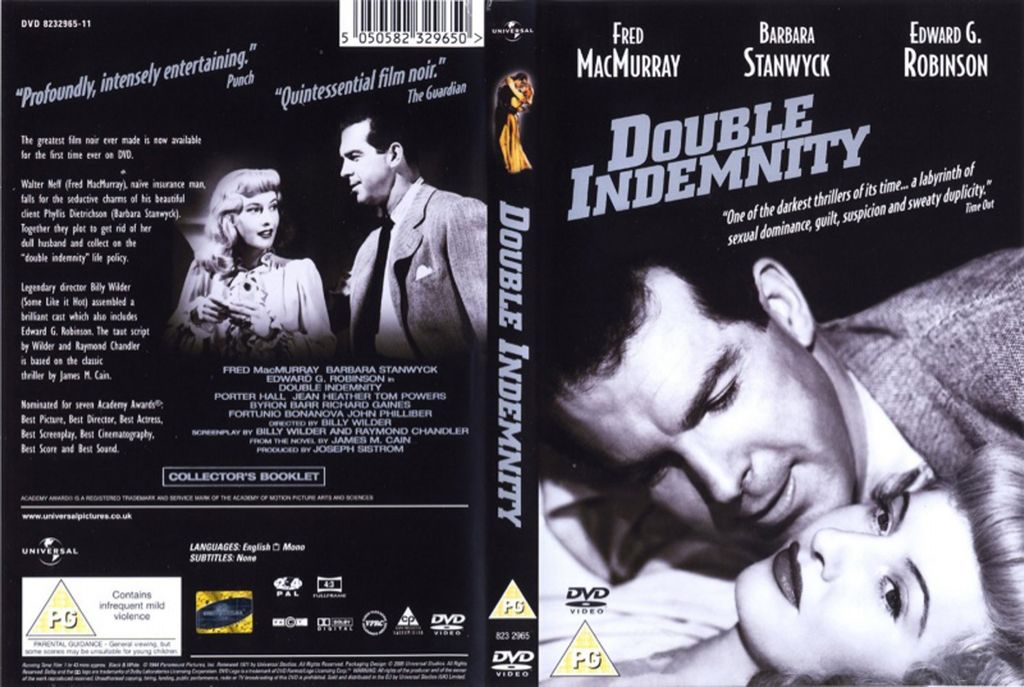 Double Indemnity DVD movie collectible [Barcode 5050582480467] - Main Image 2