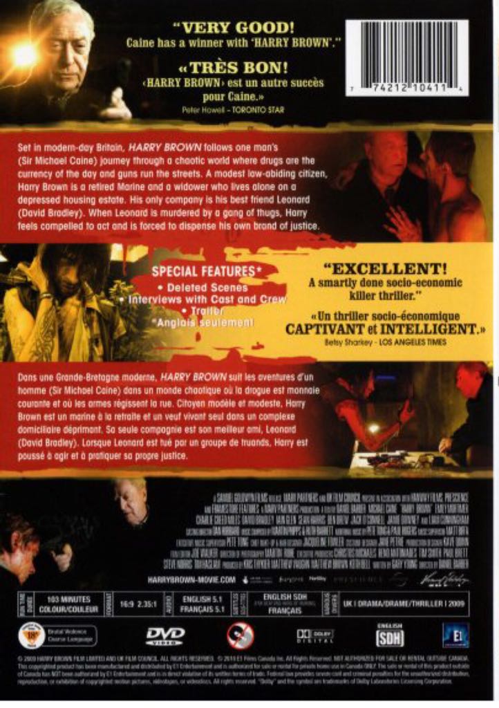 Harry Brown DVD movie collectible [Barcode 774212104114] - Main Image 2