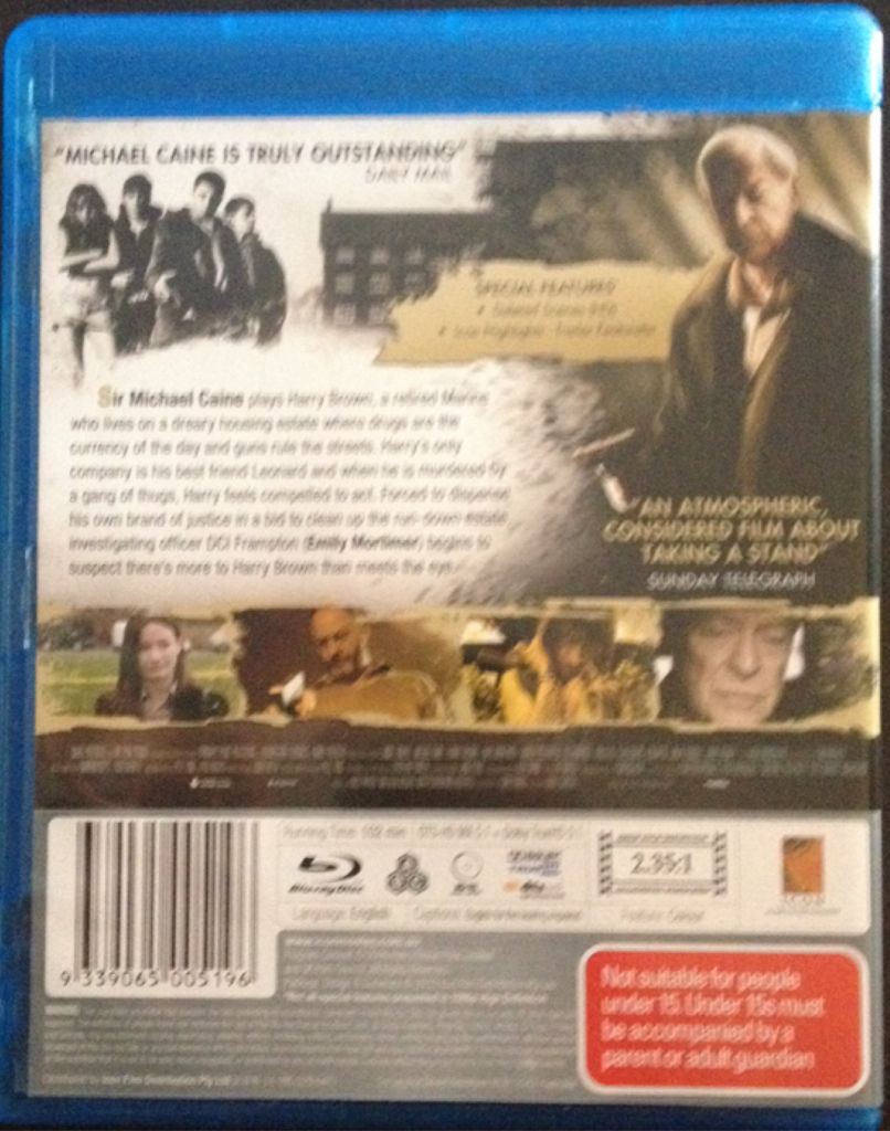 Harry Brown Blu-ray movie collectible [Barcode 9339065005196] - Main Image 2