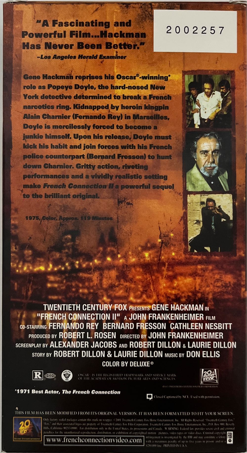 The French Connection II DVD movie collectible [Barcode 2002572] - Main Image 2
