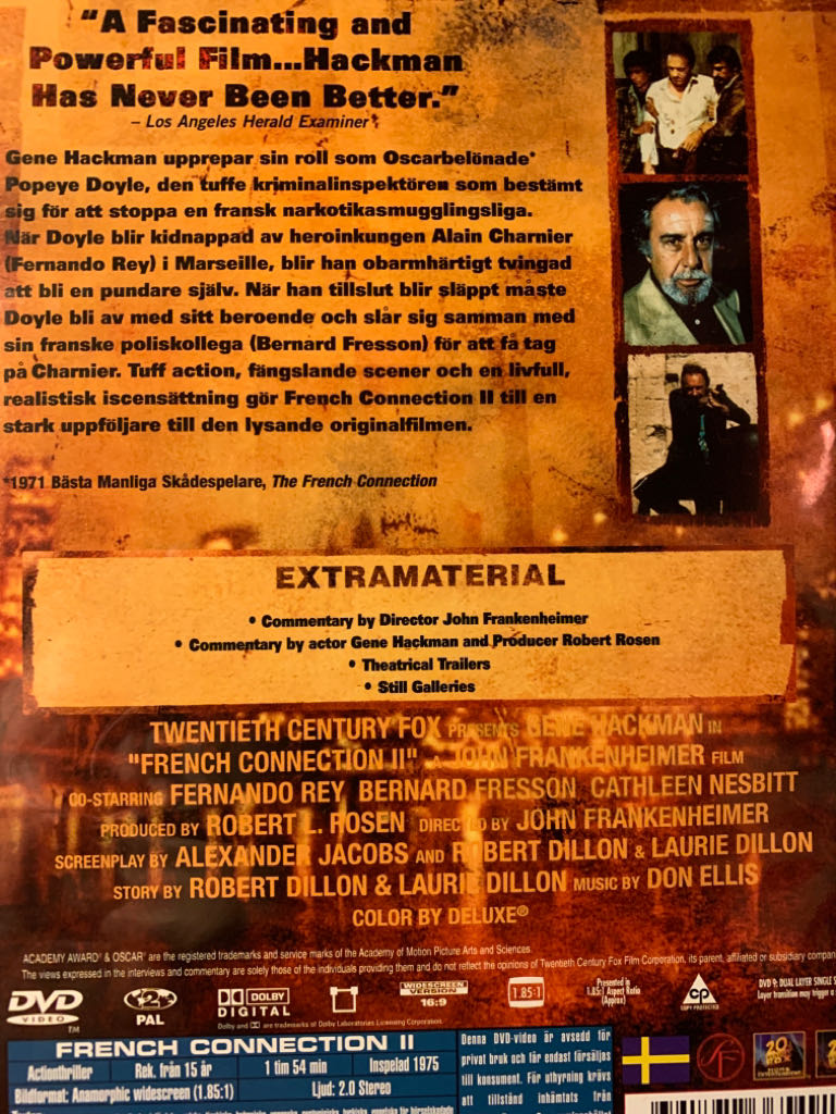 The French Connection II DVD movie collectible [Barcode 7391772365491] - Main Image 2