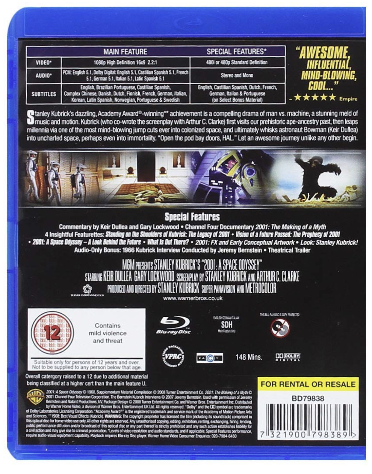 2001: A Space Odyssey Blu-ray movie collectible [Barcode 1256979838] - Main Image 2
