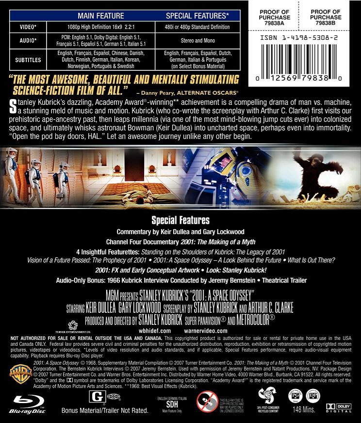 2001: A Space Odyssey Blu-ray movie collectible [Barcode 7321900798389] - Main Image 2