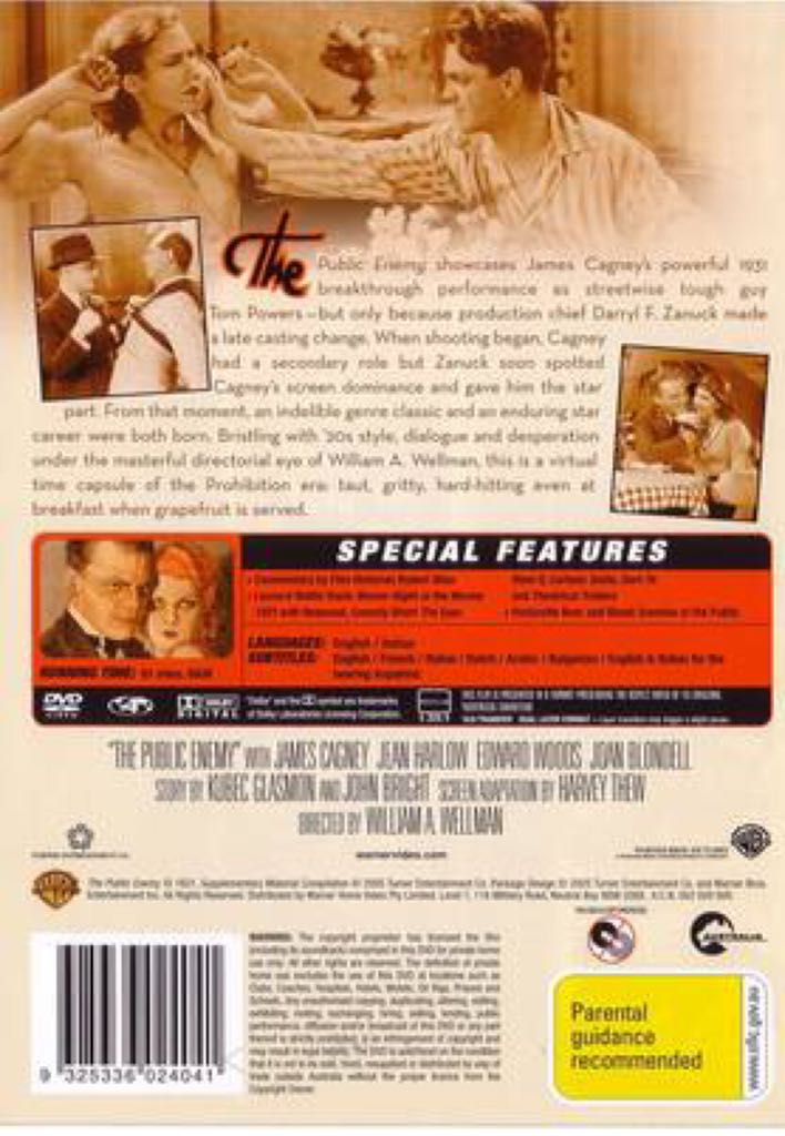 The Public Enemy DVD movie collectible [Barcode 7321900669061] - Main Image 2