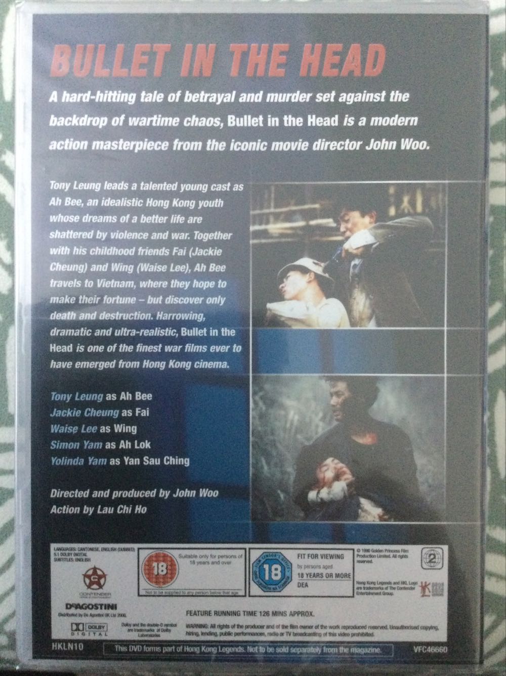 Bullet in the Head DVD movie collectible [Barcode 5030305511524] - Main Image 2