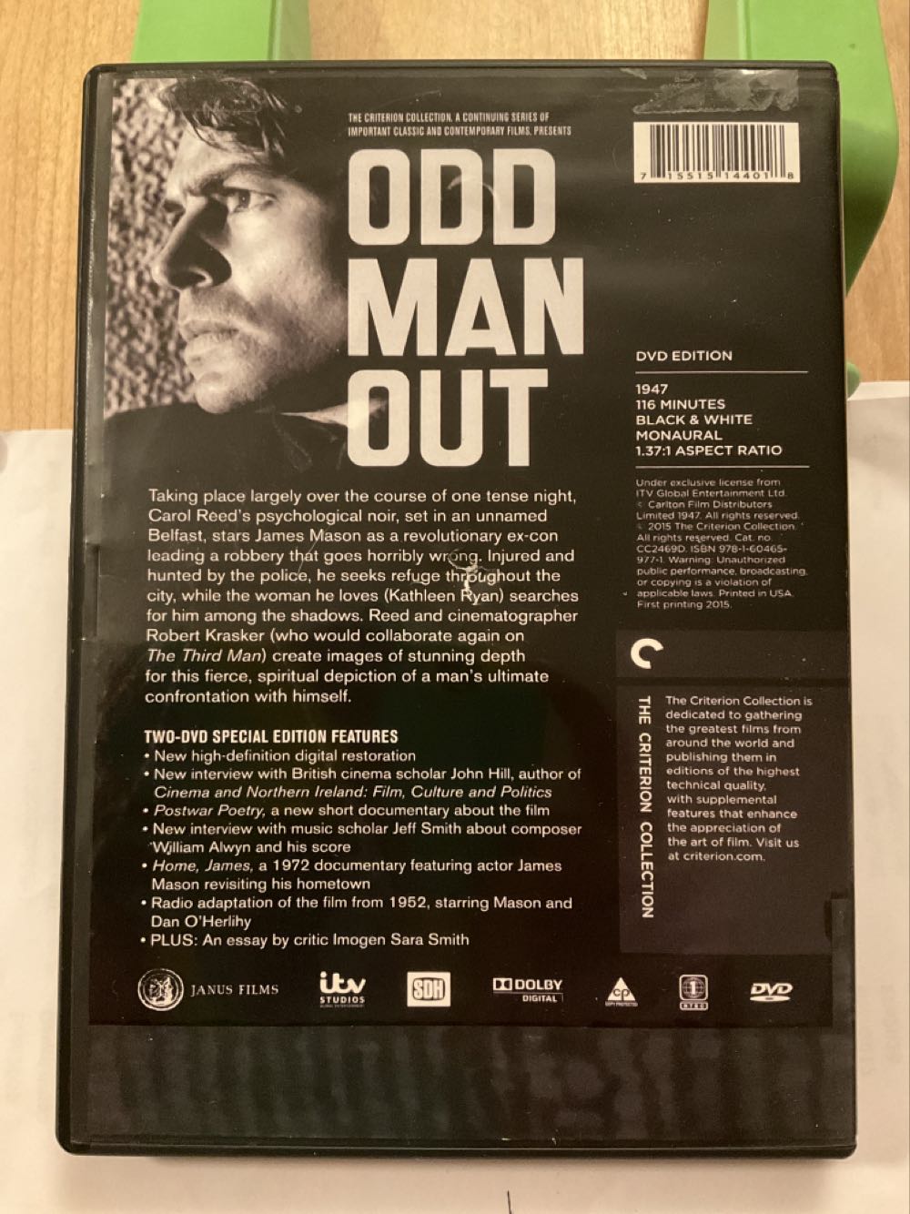 Odd Man Out DVD movie collectible [Barcode 715515144018] - Main Image 2
