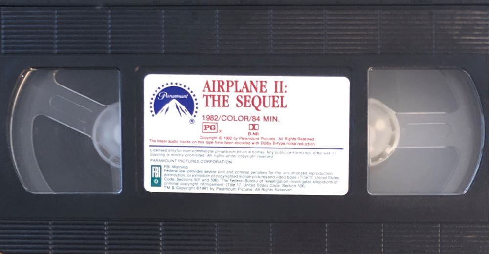 Airplane II: The Sequel VHS movie collectible [Barcode 097360148930] - Main Image 3