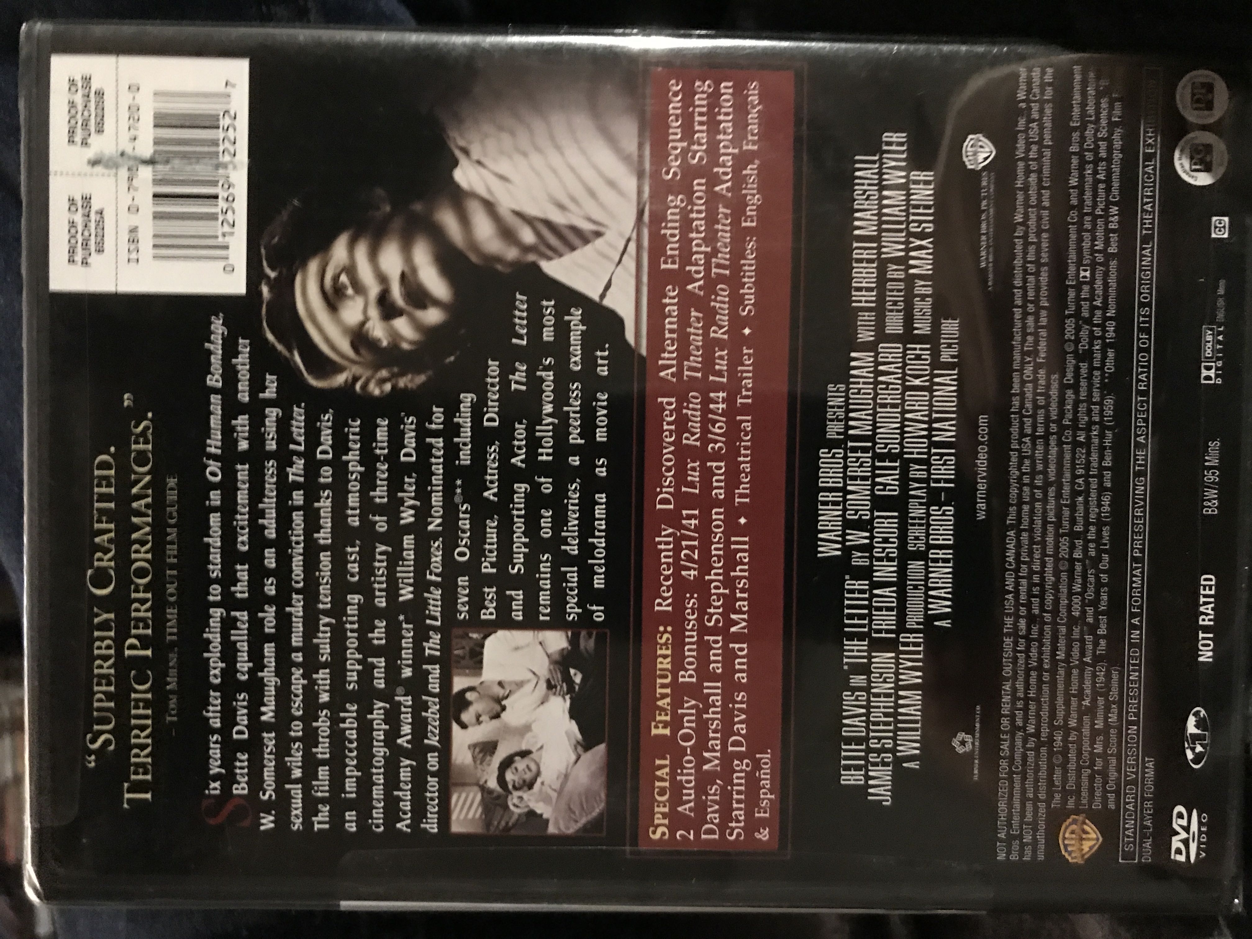 The Letter DVD movie collectible [Barcode 7321926652252] - Main Image 2