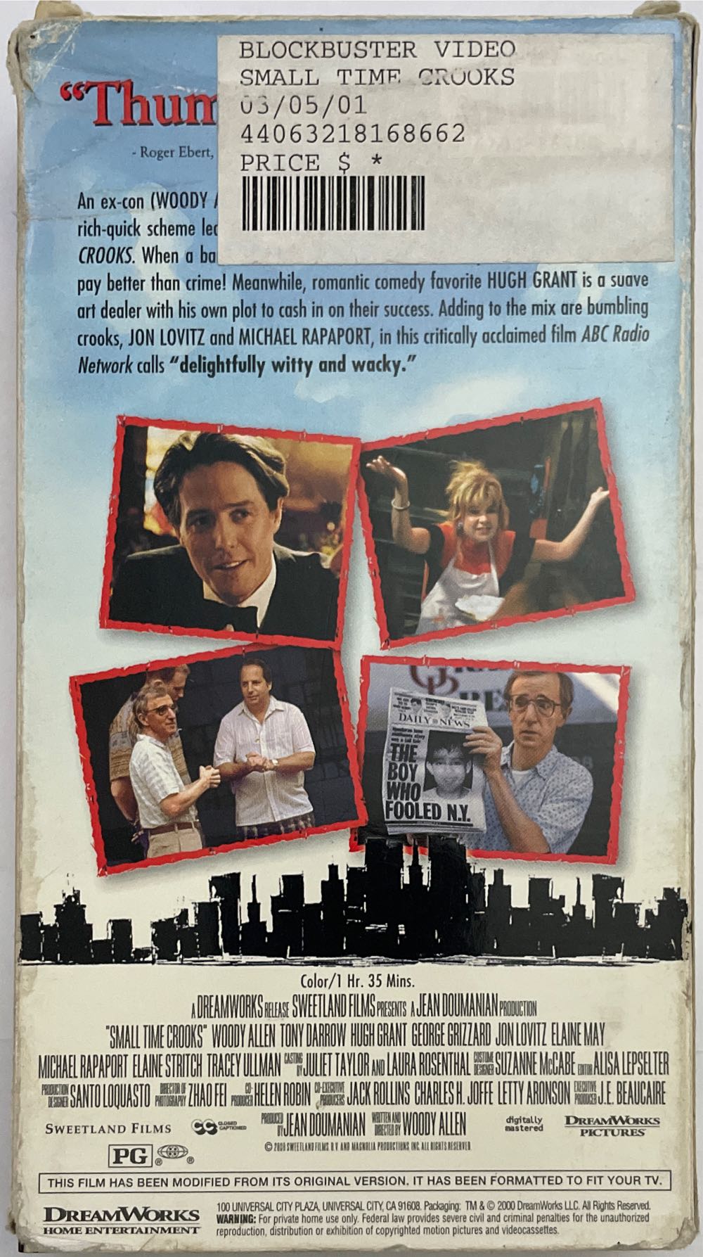 Small Time Crooks Digital Copy movie collectible [Barcode 022266659877] - Main Image 2