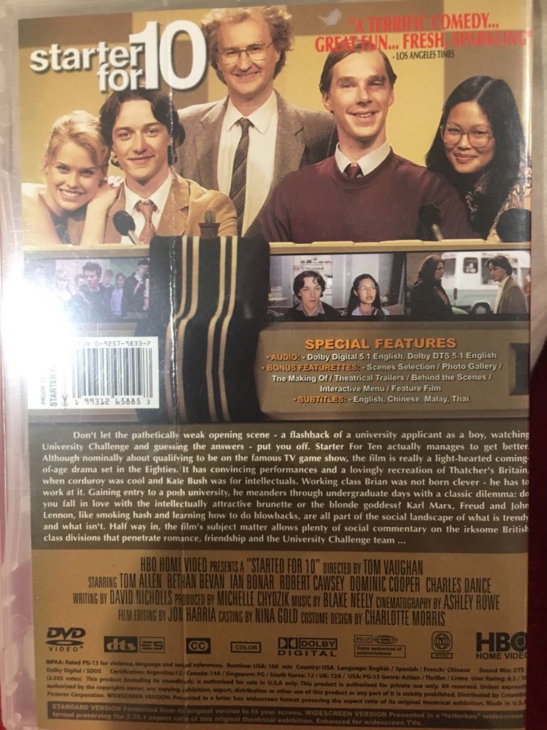 Starter For 10 HD DVR movie collectible [Barcode 7046687003241] - Main Image 2