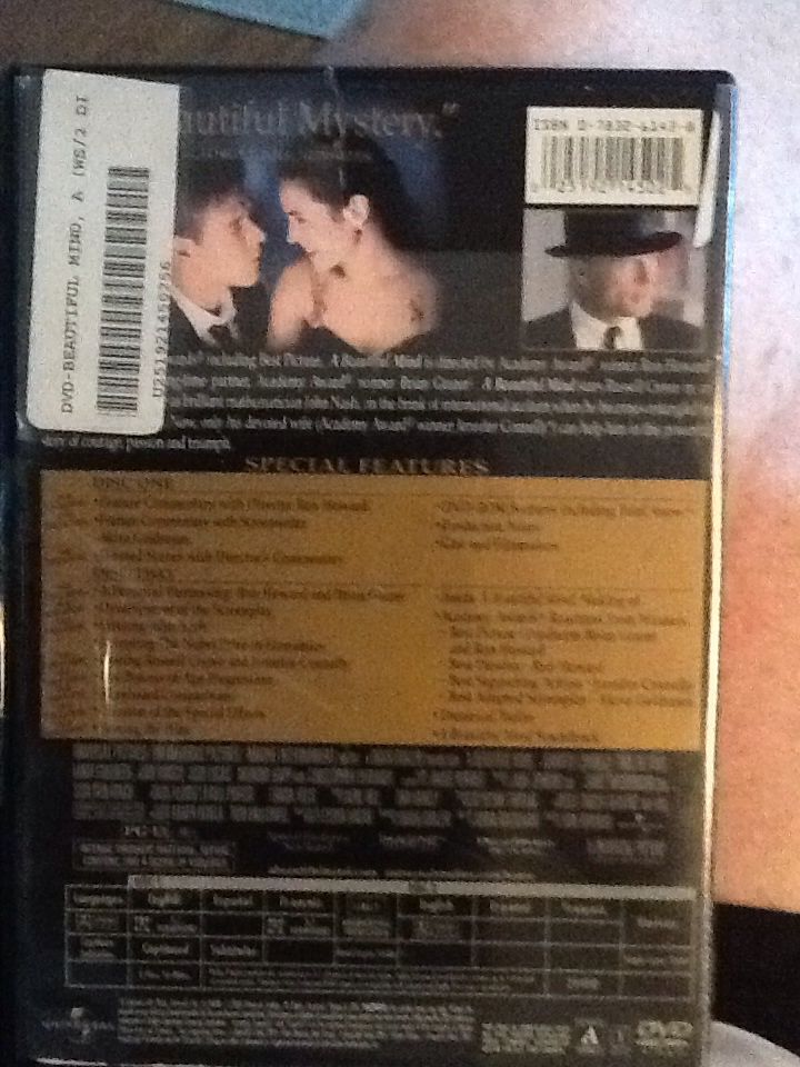 Beautiful Mind DVD-R movie collectible [Barcode 025192145025] - Main Image 2