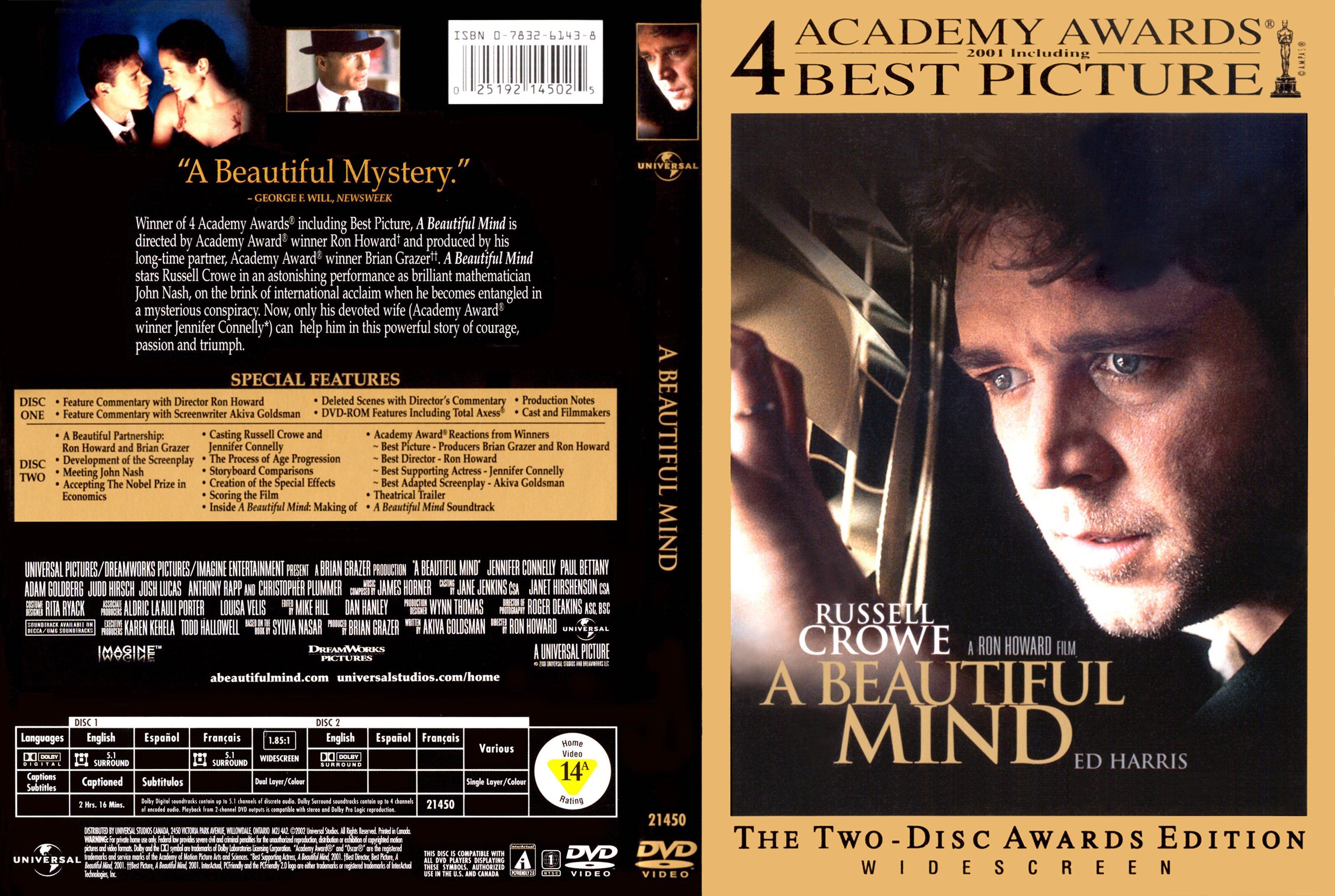 Beautiful Mind DVD-R movie collectible [Barcode 025192145025] - Main Image 3