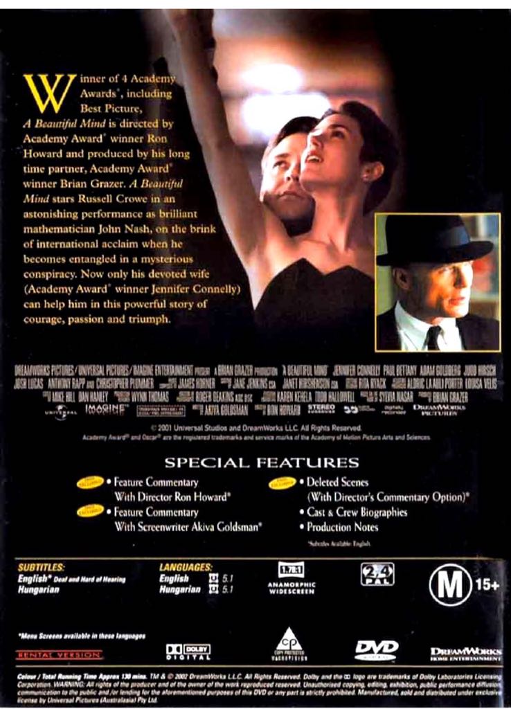 Beautiful Mind, A Blu-ray movie collectible [Barcode 667068833027] - Main Image 2