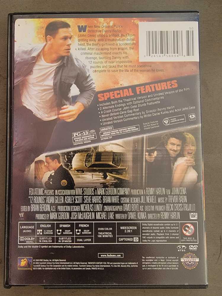 12 Rounds DVD-R movie collectible [Barcode 024543588948] - Main Image 3