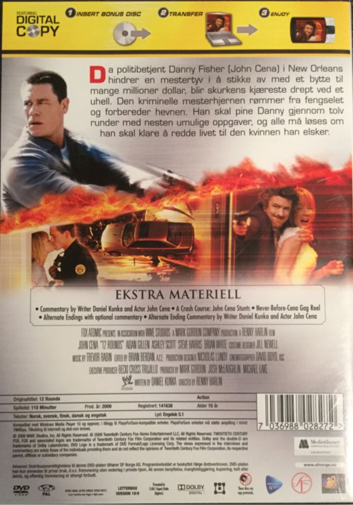 12 Rounds Digital Copy movie collectible [Barcode 7036988028272] - Main Image 2