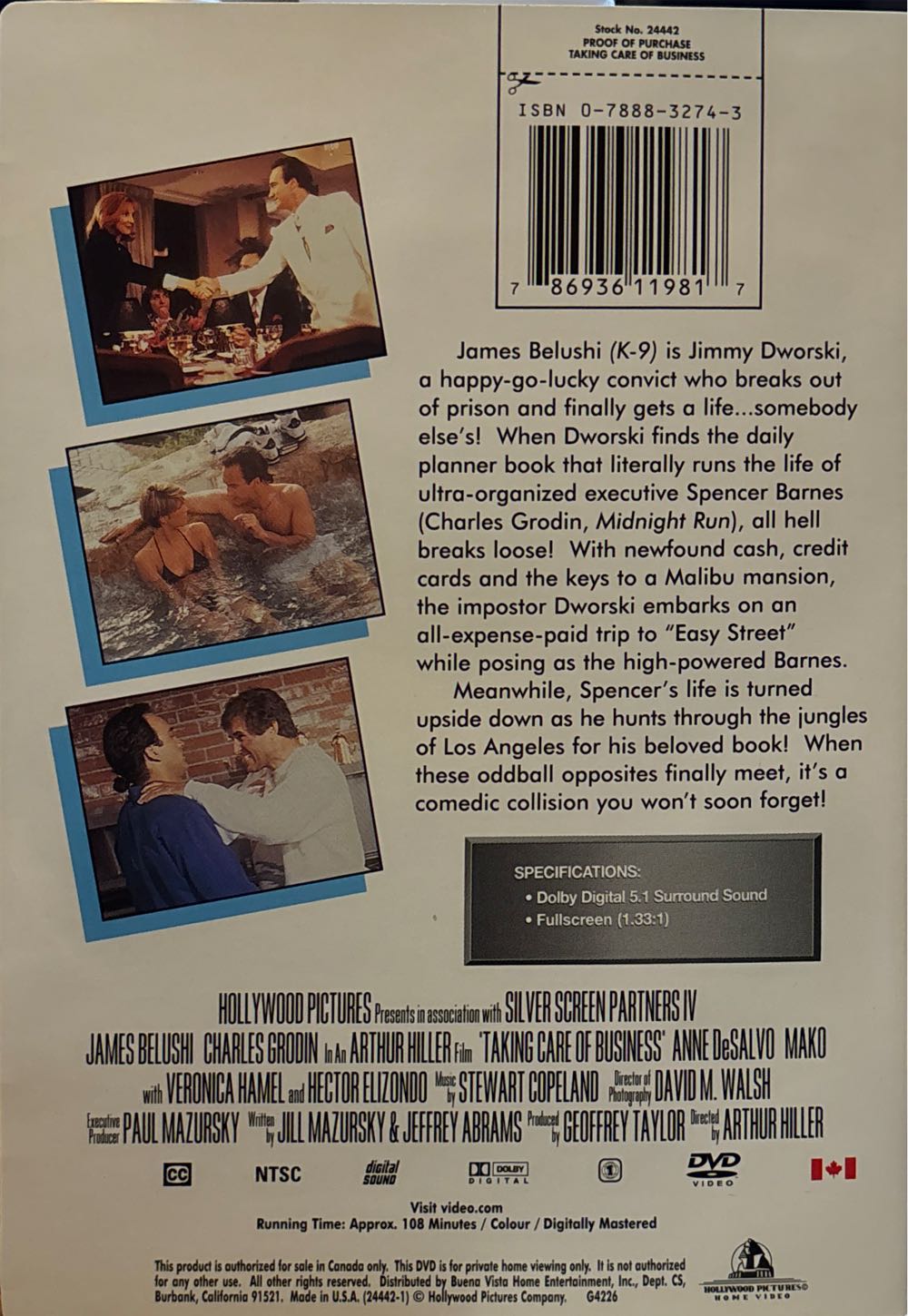 Taking Care of Business *. DVD movie collectible [Barcode 786936119817] - Main Image 4