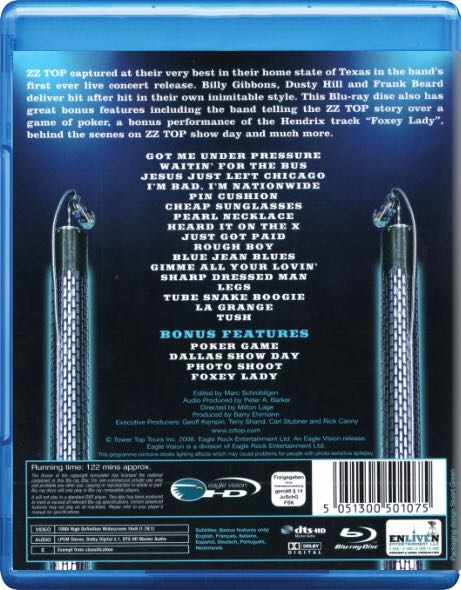 ZZ Top : Live From Texas Blu-ray movie collectible [Barcode 5051300501075] - Main Image 2