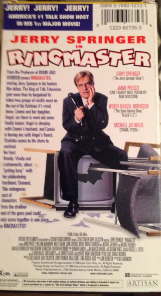 Ringmaster VHS movie collectible [Barcode 012236073536] - Main Image 2
