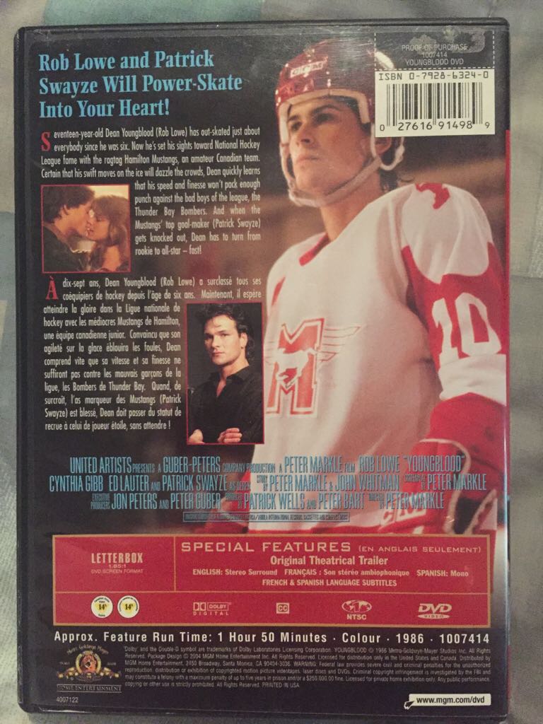 Youngblood DVD movie collectible [Barcode 027616914989] - Main Image 2