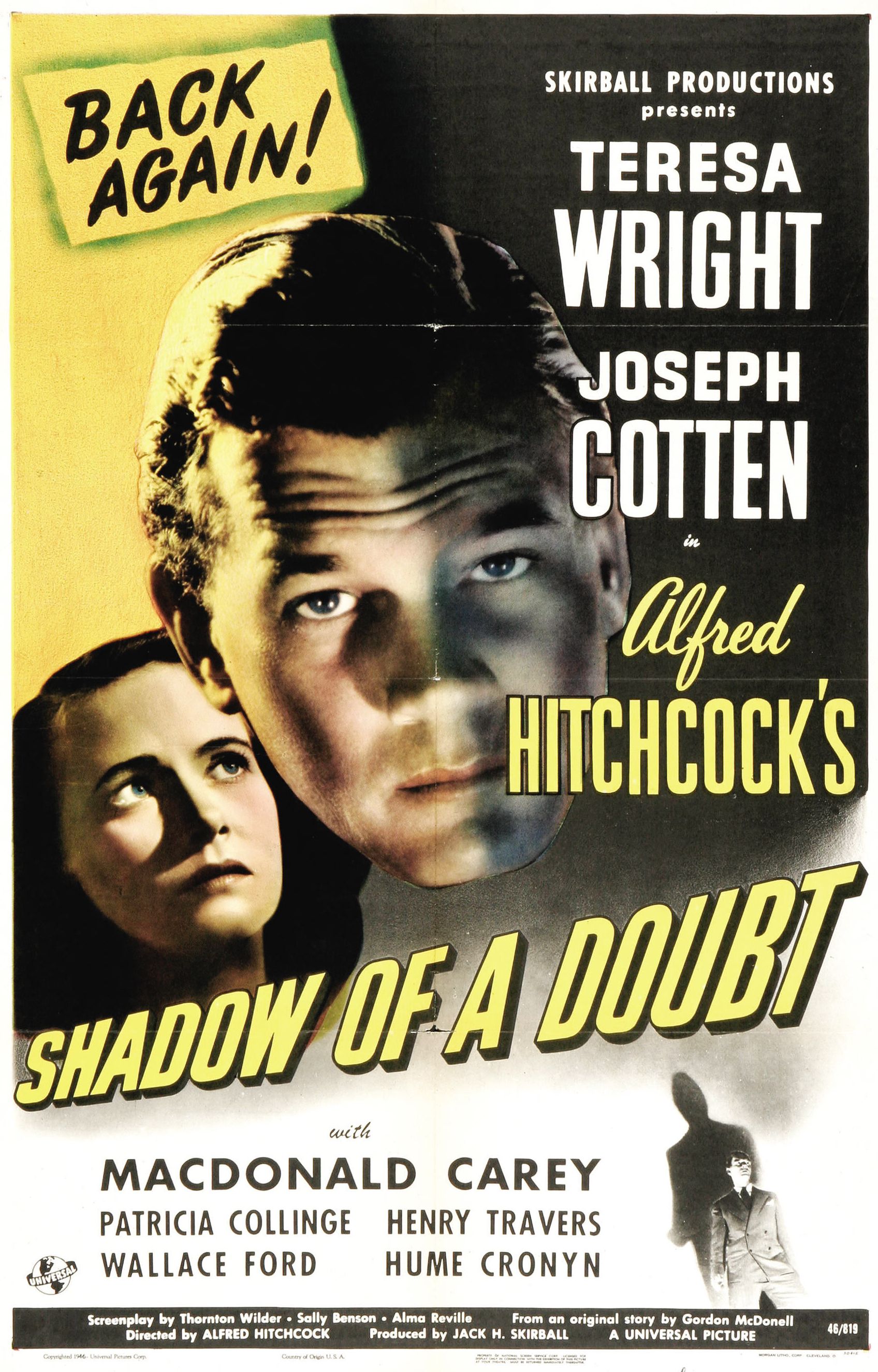 Shadow of a Doubt Blu-ray movie collectible [Barcode 025192182655] - Main Image 3