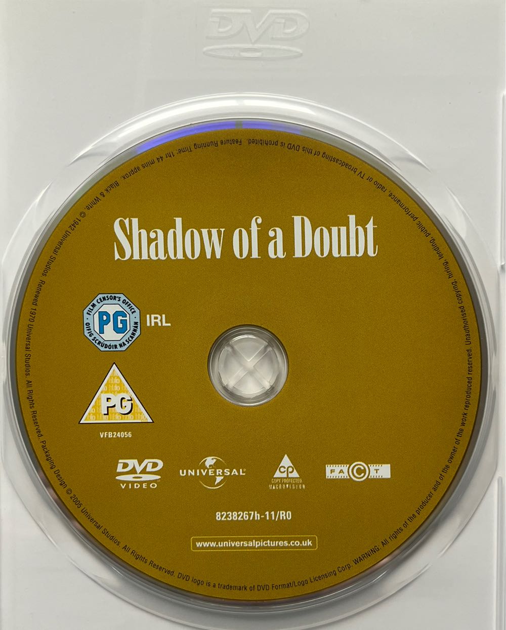 Shadow of a Doubt DVD movie collectible [Barcode 9638527410] - Main Image 3