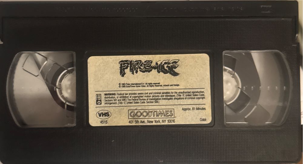 Fire and Ice VHS movie collectible [Barcode 018713045157] - Main Image 3