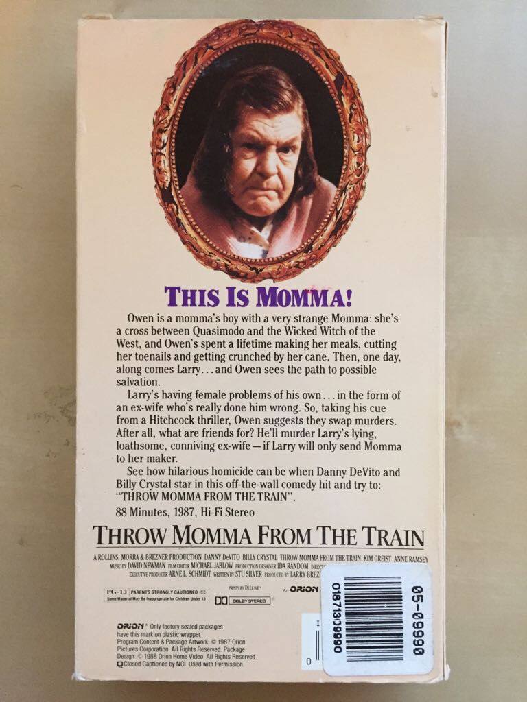 Throw Momma from the Train VHS movie collectible [Barcode 743046002071] - Main Image 2